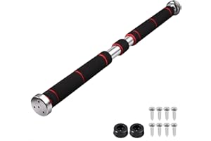 VINTEAM Pull Up Bar for Doorway, Chin Up Bar with 60-100cm Adjustable Length Supports 120KG, Suitable for Home Gym & Office Fitness Training