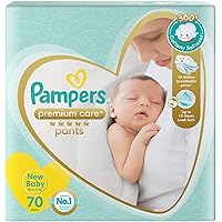Pampers Premium Care Pants, New Born, Extra Small size baby diapers (NB,XS), 70 count, Softest ever Pampers