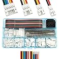 elechawk JST PH 2.0 Connectors Pin Header and Ribbon Cable Wire Kit 2.0mm Pitch JST PH - 2/3/4/5/6/7/8 Male Pin Female Housing