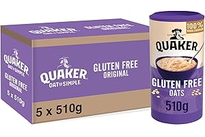 Quaker Gluten Free Wholegrain Rolled Oats, 510 g (Pack of 5)