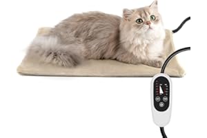 NICREW Pet Heating Pad with Auto Shut Off, Electric Pet Heated Bed Mat for Cats and Dogs, Temperature Adjustable, MET Safety Listed, 40 x 45 cm