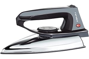 Bajaj DX-2 600W Dry Iron | Advance Soleplate And Anti-Bacterial German Coating Technology | 180 Degree Swivel Cord | Cool Touch Handle | 2-Yrs Warranty 【Black】
