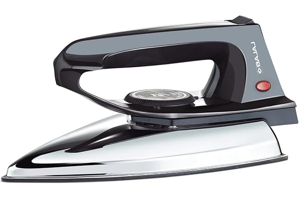 Bajaj DX-2 600W Dry Iron | Advance Soleplate And Anti-Bacterial German Coating Technology | 180 Degree Swivel Cord | Cool Tou
