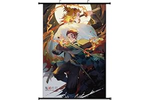 FYDZBSL Demon Slayer Poster Demon Slayer Wallscroll Anime Pintura Colgante Pancarta Decorativa para Pared, Impresión Artística de Pared Para Dormitorio Diseño Moderno La Familia Poster La Serie 40x60cm（B）