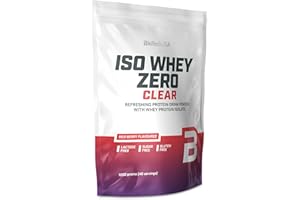 ‎BIOTECHUSA BioTechUSA Iso Whey Zero Clear napój w proszku, orzeźwiający, bez cukru, bez laktozy, bezglutenowy, 5 owocowych smaków, 88 kcal, 21 g białka, BCAA, 1000 g, Żurawina