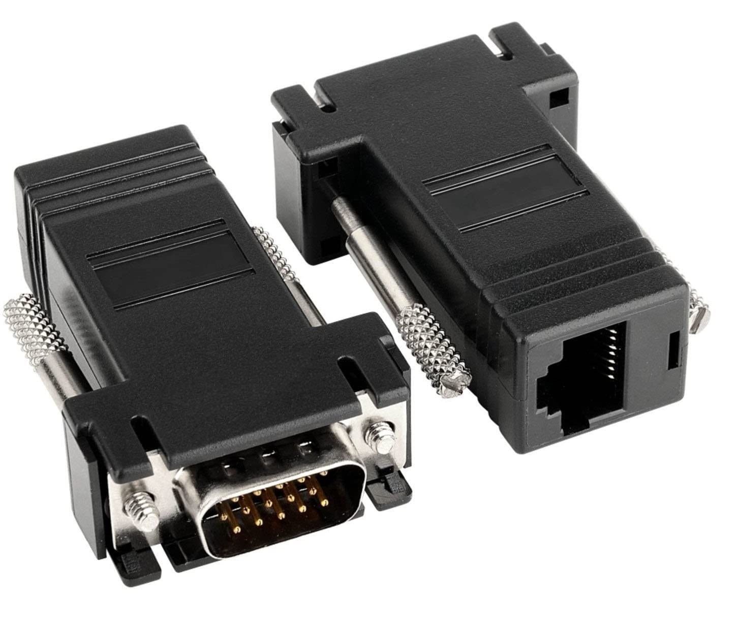 RODMED VGA Extender to CAT5,CAT6 RJ45 Ethernet Network Cable Adapter.(Pack of 1) Black