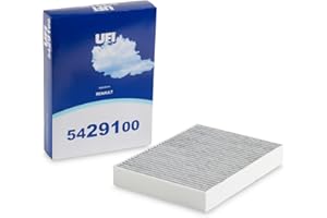 UFI Filters, Filtro Abitacolo ai Carboni Attivi 54.291.00, Filtro Abitacolo per Ricambio, Adatto a Auto, Applicabile su Diversi Modelli Renault Espace, Grand Scenic, Kadjar, Megane, Scenic e Talisman
