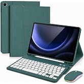 HLTOOP Case with Spanish Keyboard (Includes &Ntilde;) for Samsung Galaxy Tab A11+/A11 Plus 11 inch 2025/A9+/A9 Plus 11 inch 2023, De