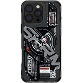 iPhone 16 Pro Max i&ccedil;in Magsafe İle Uyumlu Kılıf Şarj &Ouml;zellikli Katmanlı Makine Temalı SkinArma Ekho Siyah