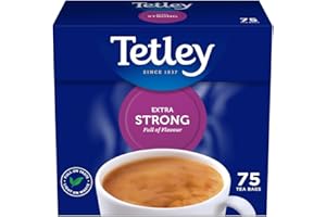 Tetley - Té Negro Extra Fuerte | Caja 160 unidades - Infusión Fuerte e Intensa que Aporta Vitaminas y Minerales - 100% Ingredientes Naturales