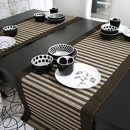 Nordic simple wind stripe Table Runner Table Runner decorative towel tea Table Runner -B 40x180cm(16x71inch)