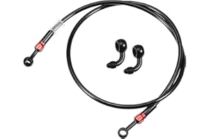 A ABSOPRO 1 Set AN3 28 90 Gradi Moto Freno Tubo Linea 110cm Nero