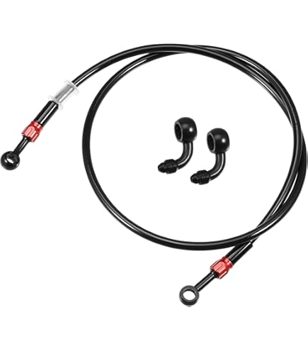 Kit Tubo Freno Moto AN3 130cm - Raccordi 28° E 90° In Alluminio E Silicone | Per Freni Idraulici Moto E ATV - Foto 3