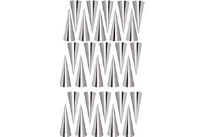 FantasyDay - Stampi per pasticceria, in acciaio inox, 30 stampi per cannoli, stampo per pane a tubo croissant fabbricazione – accessorio tradizionale in cucina per spirale, corno, torta