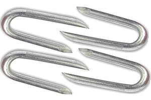 Nartel® Galvanised Netting Staple U Nail, 100 g, (Approx 180pcs) 15mm (9/16 inch)