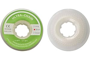 RZJZGZ Colorful Dental Orthodontic Elastic Chain Power Chains Brace Orthodontic Spool Elastic Rubber Band (White, Short)