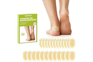 ‎BUKIHOME Bukihome Heel Size Blister Plasters - 24 Pieces Blister Plasters for Feet,Hydrocolloid Plasters,Blister Prevention,Foot Treatment,Heal Fast