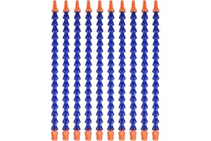 LGYUWER 10 Pcs Water Oil Coolant Pipe Hoses Plastic Flexible Coolant Hoses Adjustable Round Nozzle Pipes for Lathe Milling etc