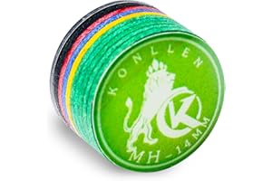 ‎KONLLEN KONLLEN Billardspitzen, 9-lagig, Regenbogenfarben (Härtegrade SX/SS/S/M/MH/H) (Größe 11 mm/14 mm), inklusive Zubehör