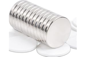 MAGXCENE Imanes Adhesivos, 18x3 mm Imanes Neodimio para Pizarra Magnética, Imanes de Nevera, Fotos, Imanes de Tierras Raras con Película Adhesiva, 12 Piezas