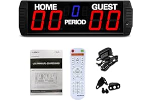 GAN XIN Ganxin LED-Digitale Anzeigetafel mit 5 Ziffern, für den Innenbereich, Basketball-/Fußball-Spielstoppuhr