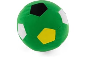 ‎IKEA IKEA SPARKA Ball aus weichem Stoff, 25 cm Durchmesser, grün/weiß, Fußball, waschbar, ohne Altersbeschränkung