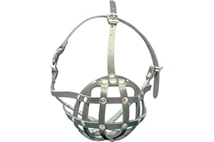 L&J Pets Uk Maulkorb für Französische Bulldogge, leichtes Leder (Schwarz, FB0)