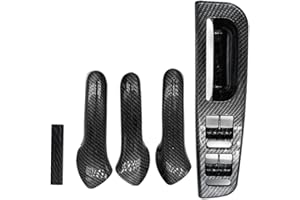 VHEUHZ Bracciolo maniglia porta interna fibra di carbonio compatibile con VW Bora Golf 1999-2004 4 MK4 1J0867171A 1J4867179A 1J0867172A 867180A 3B1867171E