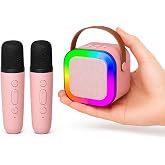 Coverzone Mini Boy Kablosuz Mikrofonlu Karaoke Makinesi Taşınabilir Bluetooth Hoparl&ouml;r Seti Bas Tiz Ayarlı Hoparl&ouml;r Yetişkinl