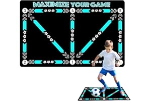 XPJBKC 60 X 90 CM Football Training Mat, Non Slip Shock Football Mat Training for Kid, Large Football Mastery Mat, Football Skills Mat, Soccer Training Mat, Football Footstep Training Mat for Kids