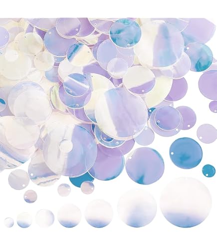 PH PandaHall 30 Yard Paillettes Piatte Con Lustrini 6 Colori 6mm Striscia Di Paillettes Piatte Trim Paillette Bobina String Lucido Trim Cucito Paillette String Per Abito Da Sirena Costume Di Halloween - 7