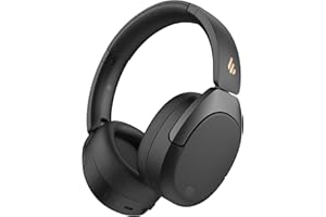 Edifier W830NB bezprzewodowe słuchawki nauszne z -45 dB ANC, akumulator 94 h, LDAC Hi-Res Sound, Spatial Audio, szybkie ładowanie, Bluetooth V5.4 - czarne