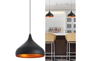 EXO lighting - lamparas colgantes cocina KAM - lampara de techo colgante - lampara colgante negra - E27 - lampara colgante techo - interior IP20 - lampara cocina techo colgante - lámparas colgantes