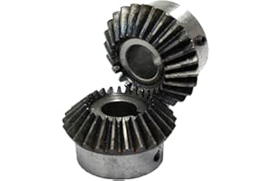 CEROBIT 2 pezzi ingranaggi conici 3 Modulo 20 denti interno Diametro foro di 15-28mm ingranaggi 90 gradi Meshing d'acciaio di angolo Gears foro per vite M6