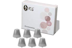 FCS Siemens/Signia Click Sleeves Schirmchen - neue Farbe rauchgrau - 6er Pkg für Siemens Signia Silk Primax Click - CIC