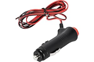 Ulable 12V 24V Male Car Cigarette Lighter Socket Plug Connector On Off Switch 1.5m
