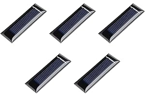 DMiotech 5 Confezioni di Pannelli Solari Mini da 0,5V 100mA 53mm x 18mm per Progetti Alimentazione Elettrica Fai da Te