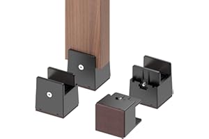 ZDDLOINP Adjustable Bed and Furniture Risers with Screw Clamp, 4 Pack Heavy Duty Sofa Tables Chair Risers, Furniture Risers Increase the height by 2 inches, Fit from 0-2 inch Widths of Furniture Feet(Black)