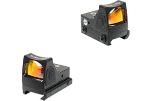 ‎OPTACS OpTacs LED Mini Red Dot Schwarz Präzision Rotpunktvisier mit 5 Helligkeitsstufen Aluminium Kompakt und Leicht für Pistolen Airsoft Softair Visier Zielfernrohr