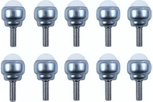 Telituny 10 Stück Kugelrollen für Möbelrollen, 3.3*1.65*1.65cm Drehbare Nylon Kugelrollen Mini Lenkrollen, Kugeldrehrolle Bewegliche Universalrollen mit Bolzentyp, für Möbel Schrank Möbelwagen(CY12D)