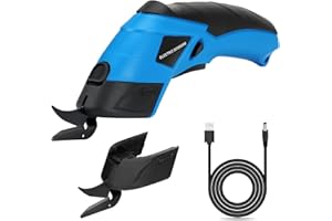LMYDIDO Forbici elettriche senza fili ricaricabili con 2 lame da taglio, utensile da taglio senza fili da 3,6 V per il taglio di cartone in pelle tappeto in vaso in PVC