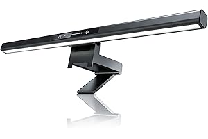 ‎CSL-COMPUTER CSL - LED Monitorlampe dimmbar mit 3 Lichtfarben - Monitorlicht – Light – blendfrei - Monitor Lampe – stufenlos dimmbar – Sensortouch – Lichtfarben warm neutral kalt– 35° schwenkbar