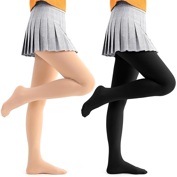 Collants Polaire Fille MK Matt Keely - Lot 2 Paires, Doublure Chaude, Taille élastique, Pour Ballet Et Hiver