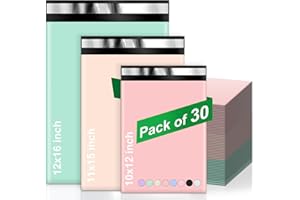 Dioxide 30pcs Buste per Spedizioni Colorate Vinted, Impermeabile e Non Trasparente per Abiti, Scatole e Altri Prodotti (3 Dimensioni)