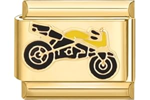 papasgix Italian Charms Module für 9mm Italian Charm Bracelet Gold DIY Italian Style Charms für Damen Abnehmbar Italienisches Charm Armband Zubehör Mädchen Junge Geschenk