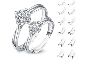 MKEMKA 12pcs Ring Clips to Make Rings Smaller Different Sizes of Ring Resizer Invisible Ring Stoppers for Finger Women and Men Silicone Ring Adjuster