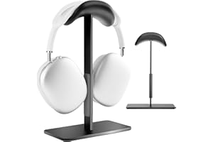 FARWAYVIEW AirPods Max Stand with Sleep Mode -Sturdy Aluminum, Anti-Slip Base, ABS Protection, Anti-Scratch Touch Surface (Black)