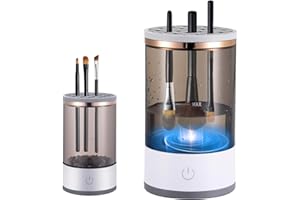 Umelee Pinselreiniger Elektrisch, 7000 U/min, Tragbare Pinselreiniger Make Up, Automatischer Pinselreiniger USB, Geschenk für Frauen Ehefrauen Freunde