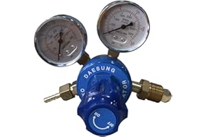 RONGWEIWANG Reductor de presión de oxígeno Reductor de doble medida reductor Reductor de presión de oxígeno Regulador de presión de soldadura Medidor de flujo de gas Reducción de herramientas de guage