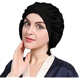 LilySilk Women's 100 Silk Sleep Cap for Sleeing Hat Bonnet Head Cover 19 Momme Pure Mulberry Silk